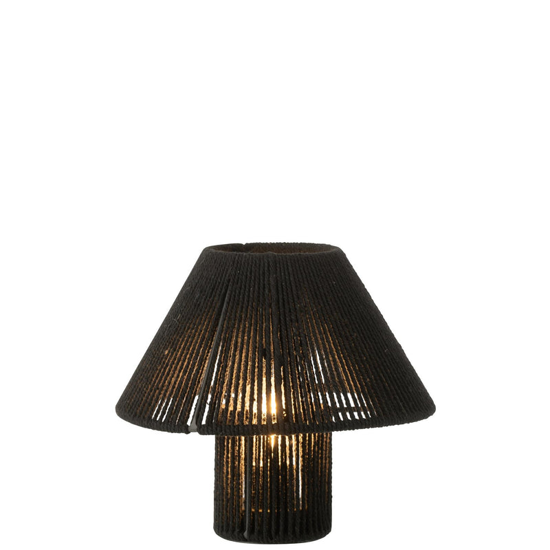Tafellamp Zwart Kunststof 21 cm 21.2x21.2x18.7 cm-Tafellampen-J-Line