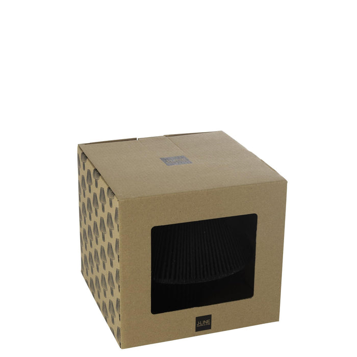 Tafellamp Zwart Kunststof 21 cm 21.2x21.2x18.7 cm-Tafellampen-J-Line