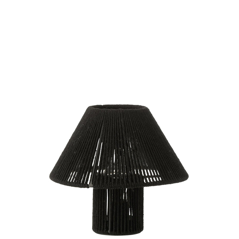 Tafellamp Zwart Kunststof 21 cm 21.2x21.2x18.7 cm-Tafellampen-J-Line