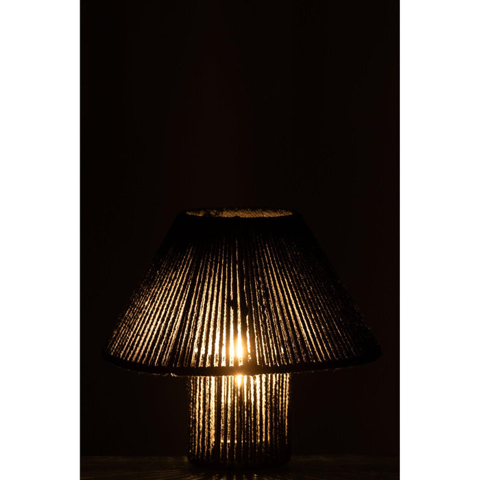 Tafellamp Zwart Kunststof 21 cm-Tafellampen-J-Line