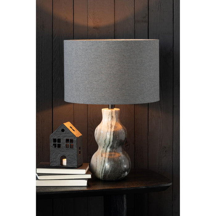 Tafellamp Zwart Marmer 20 cm-Tafellampen-J-Line