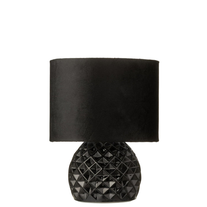 Tafellamp Zwart Polyester 17 cm-Tafellampen-J-Line