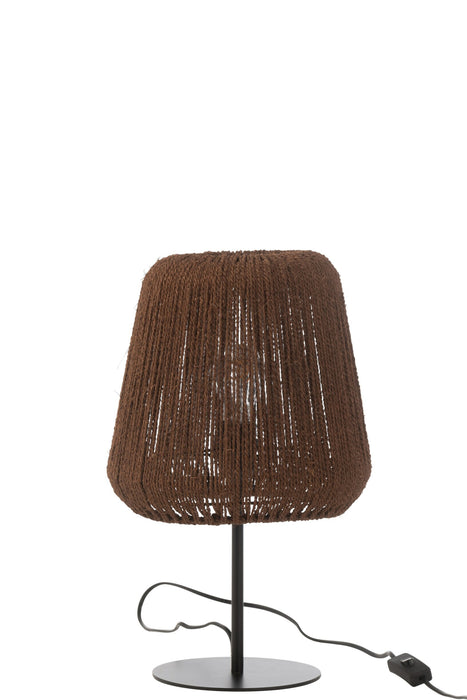 Tafellamp Zwart ijzer 28 cm 28x28x45 cm-Tafellampen-J-Line