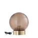 Tafellampen Korrin Bruin Embossed Rib Glas Tafellamp Ball S-Tafellampen-PTMD