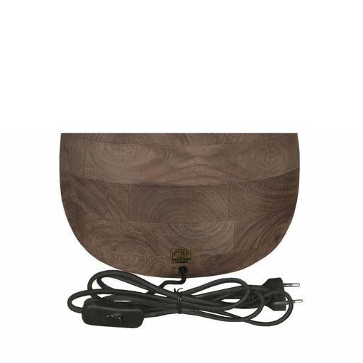 Tafellampen Peake Bruin Mangohout Rond Tafellamp Big-Tafellampen-PTMD