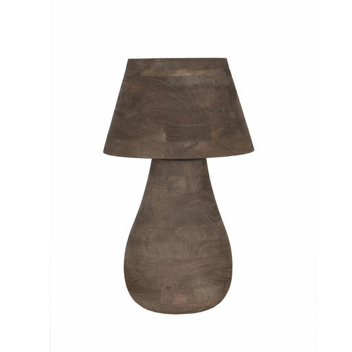 Tafellampen Peake Bruin Mangohout Rond Tafellamp Big-Tafellampen-PTMD