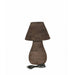 Tafellampen Peake Bruin Mangohout Rond Tafellamp Low-Tafellampen-PTMD