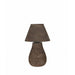 Tafellampen Peake Bruin Mangohout Rond Tafellamp Low-Tafellampen-PTMD