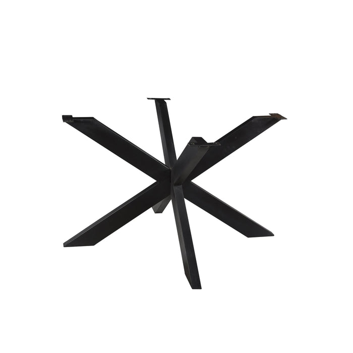 Tafelpoot Spider Zwart 170x80 cm-Eettafels-Livingfurn