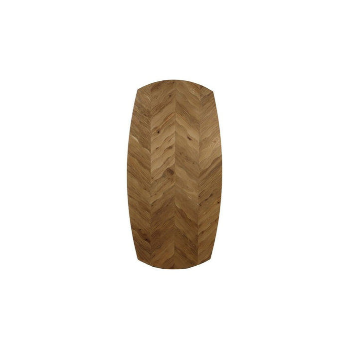 Tafeltop Fishbone Danish - 180x100x4 - Naturel - Eiken-Ovale tafelbladen-HSM Collection