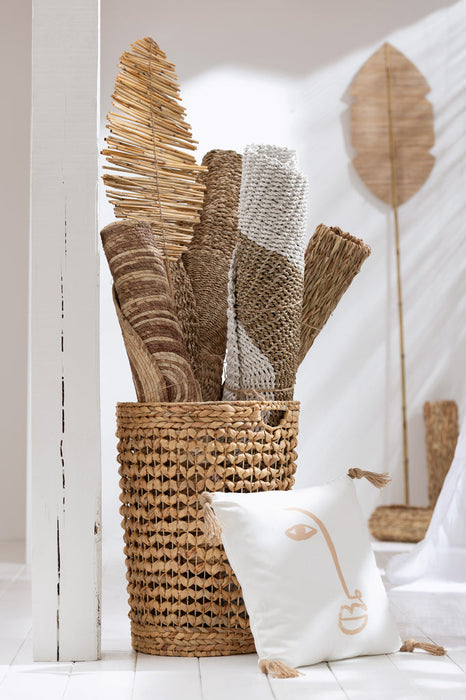 Tapijt Rond maïs beige/bruin-Ronde vloerkleden-J-Line