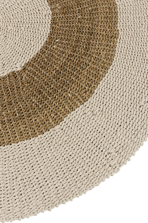 Tapijt Rond zeegras wit/naturel medium-Ronde vloerkleden-J-Line