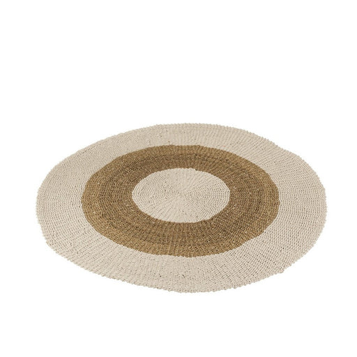 Tapijt Rond zeegras wit/naturel medium-Ronde vloerkleden-J-Line