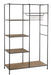 Textlel Rack Metal/Wood Black-Vakkenkasten-J-Line