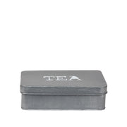 Theedoos Antiek Grijs Metaal - 27x19x8 cm-Opbergdozen en manden-LABEL51