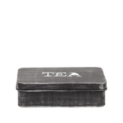 Theedoos Antiek Zwart Metaal - 27x19x8 cm-Opbergdozen en manden-LABEL51