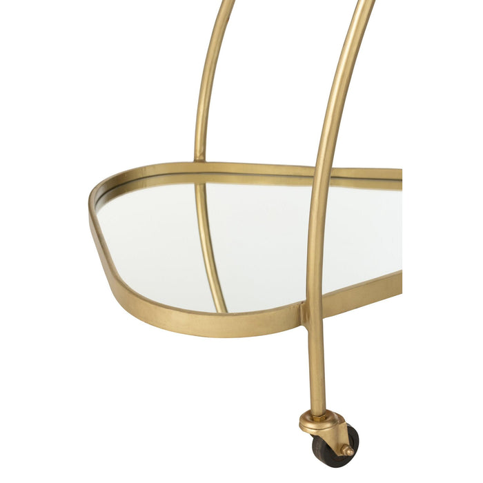 Trolley Goud Glas 51x62 cm-Opbergkasten-J-Line