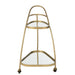 Trolley Goud Glas 51x62 cm-Opbergkasten-J-Line