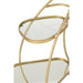 Trolley Goud Glas 51x62 cm-Opbergkasten-J-Line