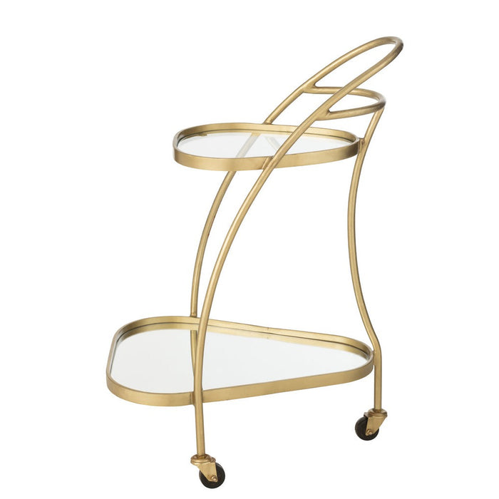 Trolley Goud Glas 51x62 cm-Spiegels-J-Line