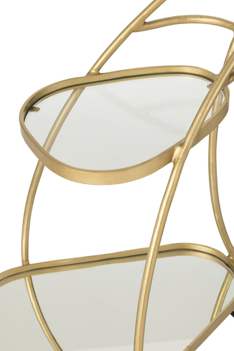 Trolley Goud Glas 51x62 cm-Spiegels-J-Line