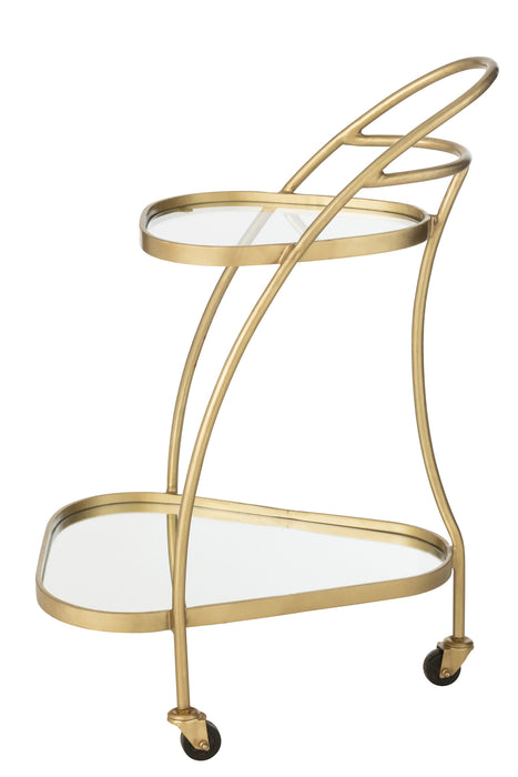 Trolley Goud Glas 51x62 cm-Spiegels-J-Line