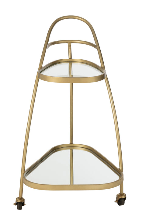 Trolley Goud Glas 51x62 cm-Spiegels-J-Line