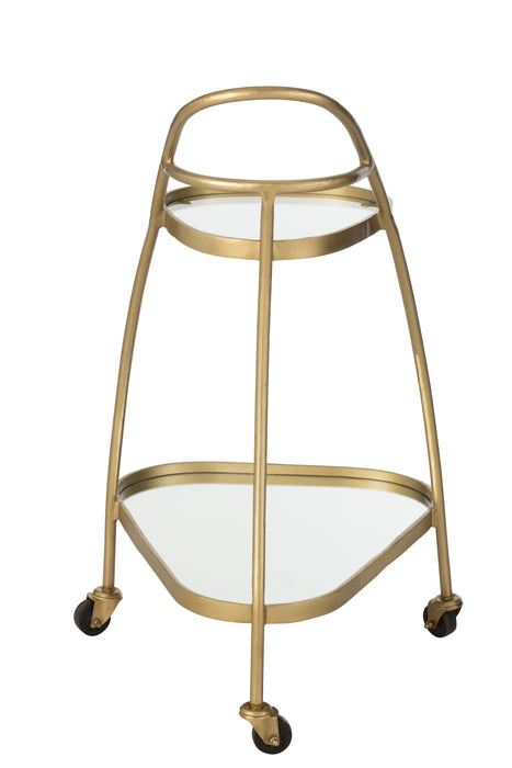 Trolley Goud Glas 51x62 cm-Spiegels-J-Line