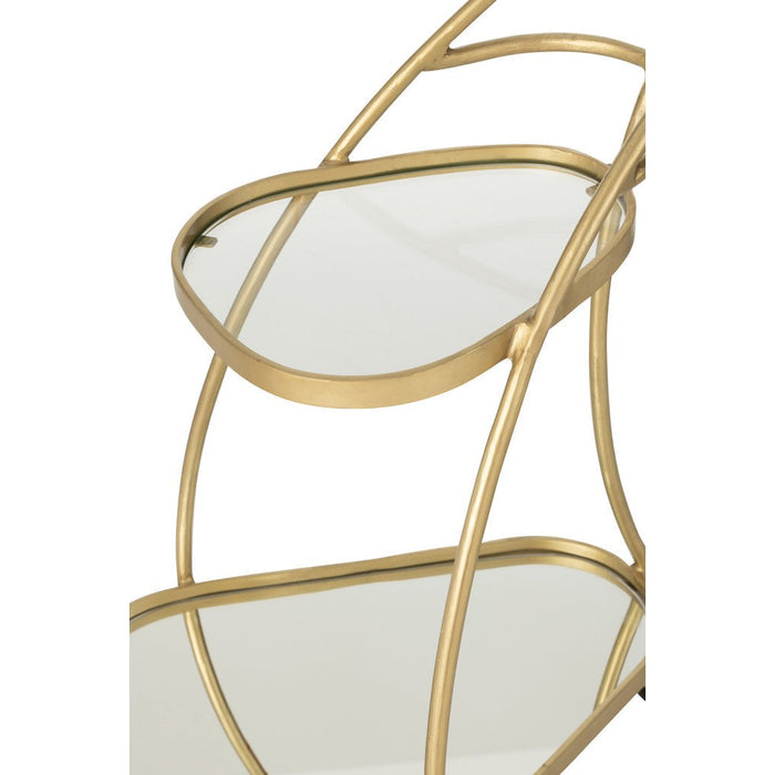 Trolley Goud Glas 51x62 cm-Spiegels-J-Line