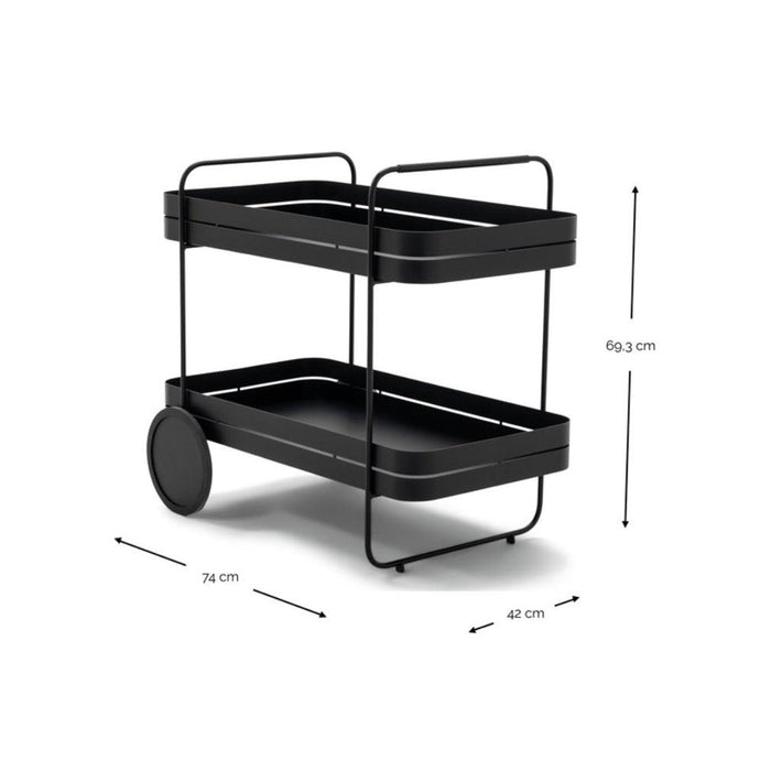 Trolly GIN & TROLLEY Staal Clay Terra 42x74x69.3cm Spinder Design-Opbergkasten-Spinder