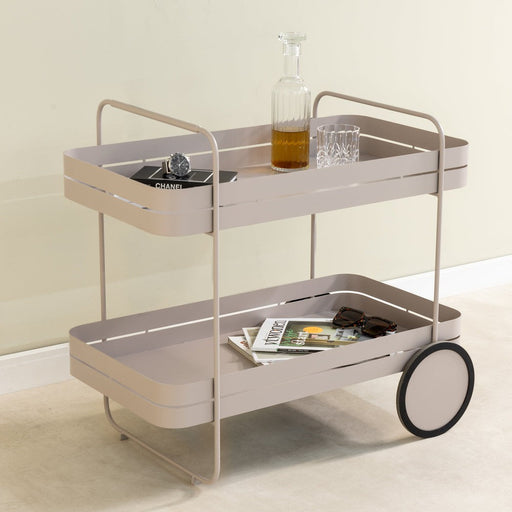 Trolly GIN & TROLLEY Staal Silky Taupe 42x74x69.3cm-Opbergkasten-Spinder