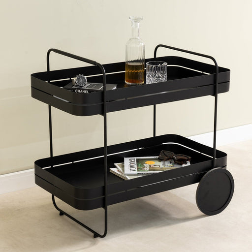 Trolly GIN & TROLLEY Staal Zwart 42x74x69.3cm Spinder Design-Opbergkasten-Spinder