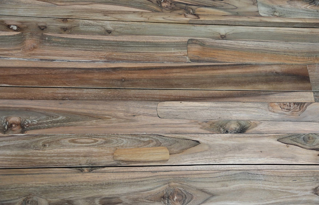 Tuin tafelblad ovaal danish - 180x100x7 - Naturel - Oud Teakhout-Ovale tafelbladen-HSM Collection