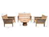 Tuinmeubel Malaga Tuinset Teakhout Naturel hout 138x97 cm-Tuinmeubels-Livingfurn