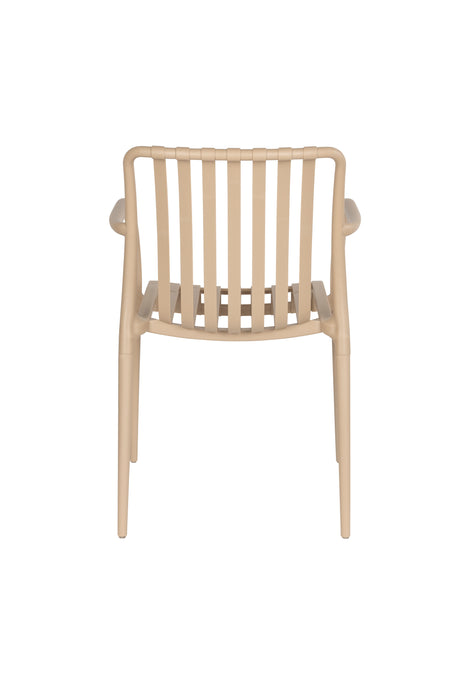 Tuinstoelen Outdoor Chair Amae Polypropylene plastic Beige 57x53 cm-Tuinstoelen-White Label Living