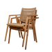 Tuinstoel Anya Teakhout Naturel hout 63x58 cm-Tuinstoelen-Livingfurn