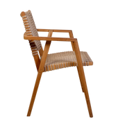 Tuinstoel Anya Teakhout Naturel hout 63x58 cm-Tuinstoelen-Livingfurn