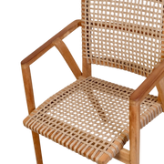 Tuinstoel Anya Teakhout Naturel hout 63x58 cm-Tuinstoelen-Livingfurn
