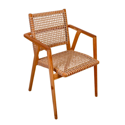 Tuinstoel Anya Teakhout Naturel hout 63x58 cm-Tuinstoelen-Livingfurn