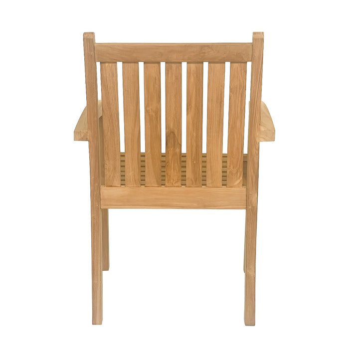 Tuinstoel Marco Teakhout Naturel hout 61x60 cm-Tuinstoelen-Livingfurn