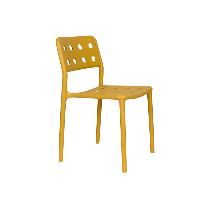 Tuinstoel Serra Ochre Polypropyleen Geel 53x42 cm-Eetkamerstoelen-Creating Home