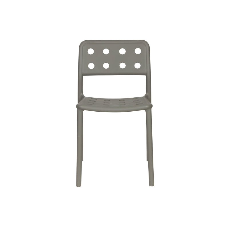 Tuinstoel Serra Polypropyleen Grijs 53x45.5 cm-Eetkamerstoelen-Creating Home