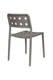 Tuinstoel Serra Polypropyleen Grijs 53x45.5 cm-Eetkamerstoelen-Creating Home