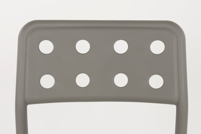 Tuinstoel Serra Polypropyleen Grijs 53x45.5 cm-Eetkamerstoelen-Creating Home