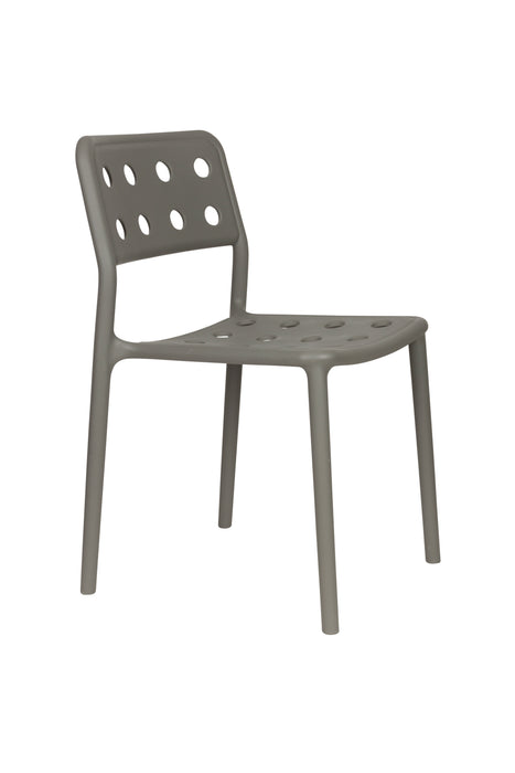 Tuinstoel Serra Polypropyleen Grijs 53x45.5 cm-Tuinstoelen-Creating Home