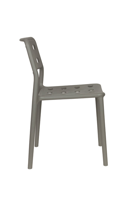 Tuinstoel Serra Polypropyleen Grijs 53x45.5 cm-Tuinstoelen-Creating Home
