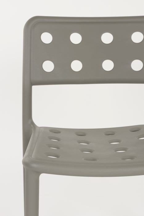 Tuinstoel Serra Polypropyleen Grijs 53x45.5 cm-Tuinstoelen-Creating Home
