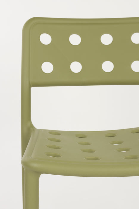 Tuinstoel Serra Polypropyleen Groen 53x45.5 cm-Tuinstoelen-Creating Home