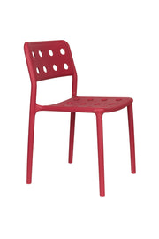 Tuinstoel Serra Polypropyleen Rood 53x45.5 cm-Eetkamerstoelen-Creating Home