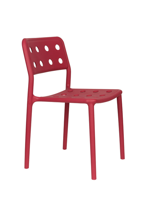 Tuinstoel Serra Polypropyleen Rood 53x45.5 cm-Eetkamerstoelen-Creating Home